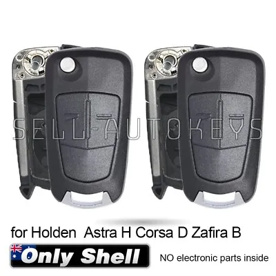 2x For Holden  Astra H Corsa D Zafira B Flip Remote Key Shell Case Housing Fob • $35.90