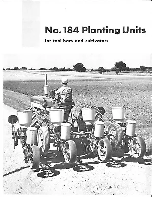 IH McCormick 184 Seed Planter Unit Sales Brochure Farmall Cub Super A 140 460 • $17.50