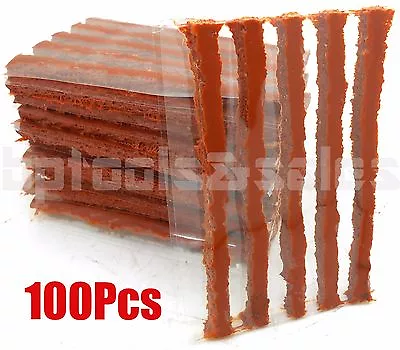 100Pcs TUBELESS CAR FLAT TIRE REPAIR PLUGS STRIPS REFILL 4  X 1/4  PLUG PATCHES • $12.99