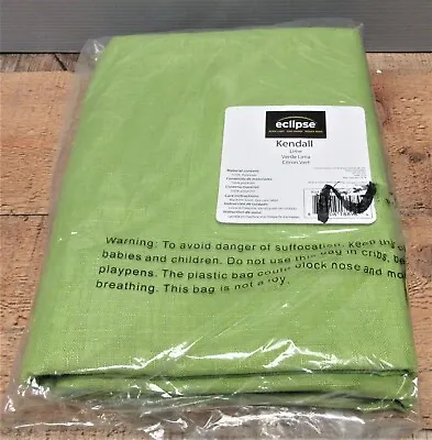 1 PANEL - ECLIPSE Kendall Blackout Thermal Rod Pocket Curtain LIME 42'' X 63'' • $14.99