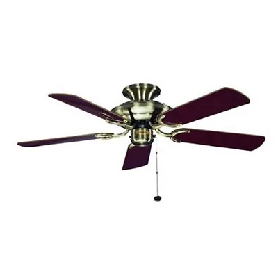 Fantasia Mayfair Ceiling Fan 42in Ant Brass Dark Oak • £196.73