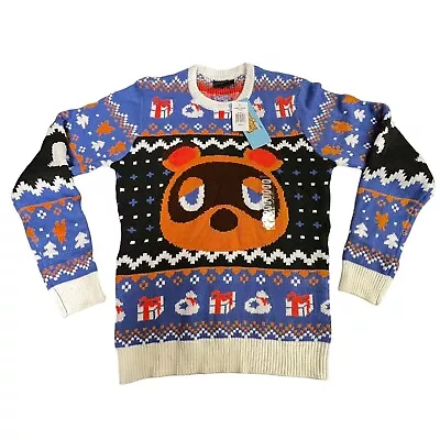 Nintendo Geeknet Animal Crossing Tom Nook Christmas Sweater Adult Small NWT • $34.90