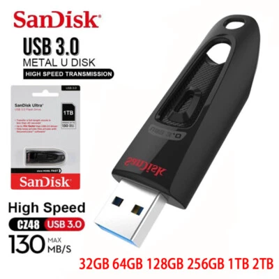 £4.99 • Buy SanDisk ULTRA USB 3.0 High Speed Flash Drive CZ48 512GB 1TB 2TB Memory Stick