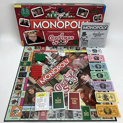 Monopoly A Christmas Story Collectors Edition Board Game 2009 100% Complete • $40