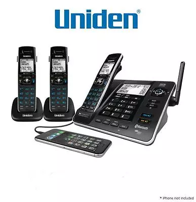 Uniden Xdect 8355+2 Triple 3 Handset Cordless Telephone System+answer Machine • $179.88