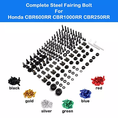 Complete Fairings Bolt Screws Kit For Honda CBR600RR CBR1000RR CBR250RR All Year • $17.99