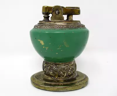 Vintage Ronson Lighter Leona Table Top Green • $16.99