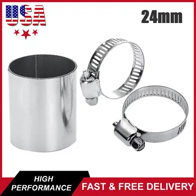 24mm Stainless Steel Exhaust Pipe Tube Connector For Eberspacher Webasto Heater • $9.35