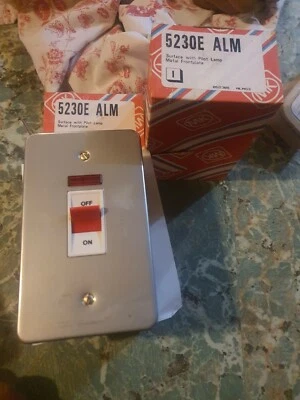 Mk Metal Clad 45A Cooker Switch (Aluminium) • £20