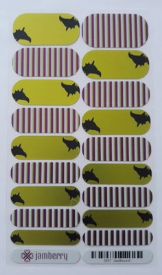 $5 • Buy Jamberry Full Sheet Nail Wrap Spellbound Retired January 2016 Halloween