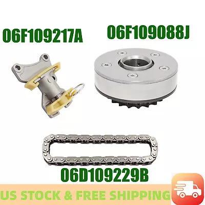 Camshaft Adjuster+Timing Chain+Tensioner Kit For Audi A3 TT VW Jetta Passat 2.0L • $65.90