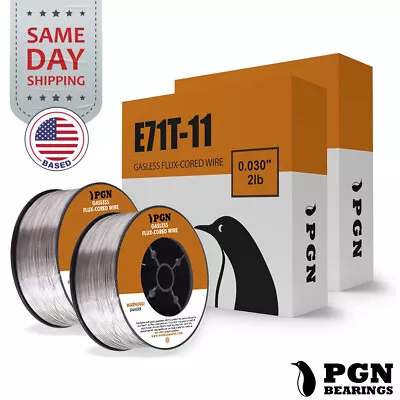 (2 X 2-Lb Spools) E71T-11 .030  Flux Core Welding Wire - Gasless Mild Steel MIG • $22.95