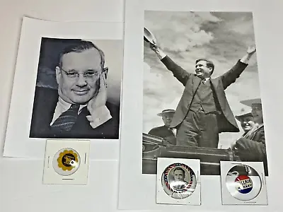 1930s Franklin D Roosevelt Rivals: Alf Landon & Wendall Willkie Campaign Buttons • $13.99