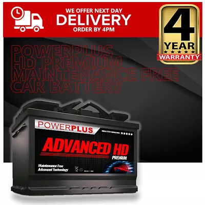 Powerplus 096 HD Premium Car Battery Van Battery 4 Year Warranty • £74.95