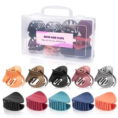 10Pcs Hair Clips Simple Claw Crab Women Claws Barrettes Hair Accessories W/Box • $6.51