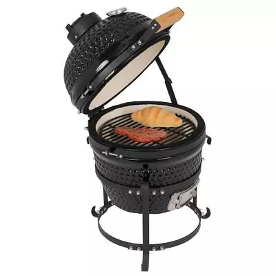 13  Vertical Charcoal Smoker BBQ Meat Grill Barbecue Cooker Smoker Outdoor Black • $122.95