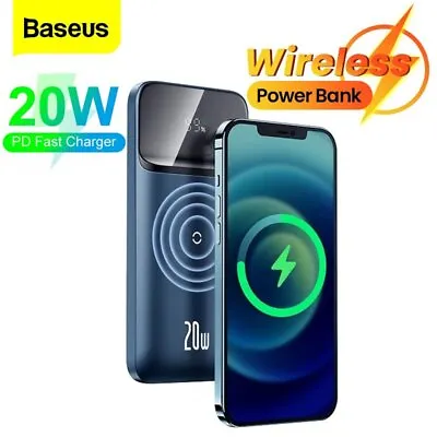 $46.59 • Buy Baseus Wireless MagSafe 10000mAh 20W PD Power Bank Mini Portable Battery Charger