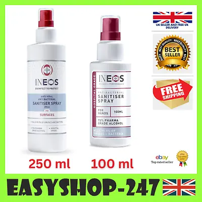 INEOS Sanitiser Spray Hand Hospital Grade Antibacterial Instant Kills Bacteria * • £4.06