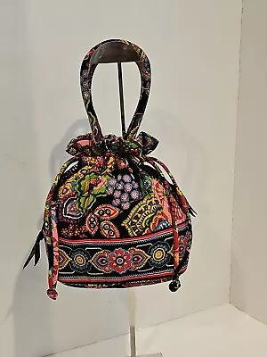 Vera Bradley Ditty Bag Venetian Paisley On Black • $9.99