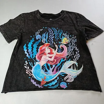 Disney Princess The Little Mermaid Ariel Crop Top T-Shirt Women's XS Artwork • $8.47