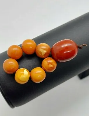 12.8 Gram Antique Old Natural Kahraman Baltic Amber Beads. • $1540