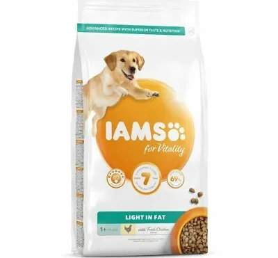 IAMS DOG LIGHT IN FAT - (2kg To 12kg) - Vitality Adult Food Bpl Weight Control  • £18.99