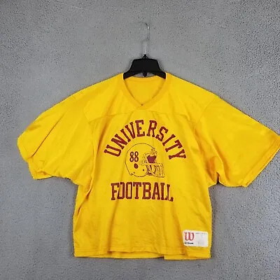 Vintage Wilson University Football Jersey #88 Large Yellow Crop Sexy 22X24 • $34.92