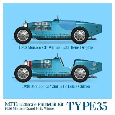 NEW 1/20 MFH Multi-material Kit Bugatti Type 35 From Japan 8884 • $474.95