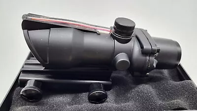 4x32 ACOG Optical Rifle Scope True Fiber Optic Red Illuminated Crosshair • $66.99