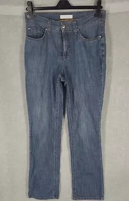 £9.99 • Buy MAC Jeans Womens 10-12 30L Blue Light Wash Straight Leg Mid Rise Melanie Range 