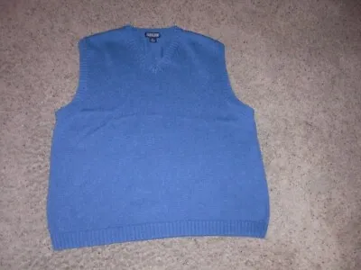 LANDS' END Blue Cotton Sweater Vest Men's 2XL • $9.66