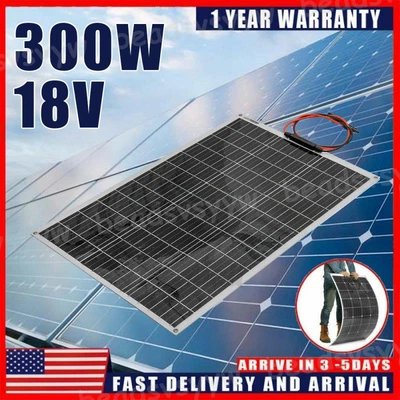 $119.99 • Buy 18V 300W Flexible Solar Panel Module Battery Charger Kit Car Camping RV Marine