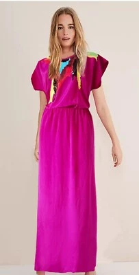 £25 • Buy Matthew Williamson Womens Maxi Dress Size  12 Sequin Butterfly Pink