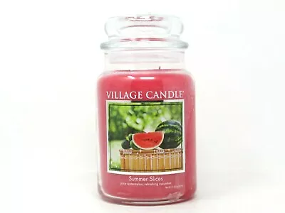 Village Candle Summer Slices Watermelon Scent 2 Wick 21.25oz Premium Jar Candle  • $20.77