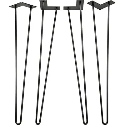 Hairpin Table Metal Legs Solid Steel Set Of 4 • $49.99