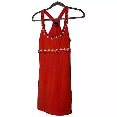 Orange Beaded Moda International Summer Sundress Small • $14