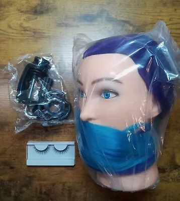 Mannequin Head W/ Colorful Hair For Hair Styling & Makeup Practice New In Box • $34.99