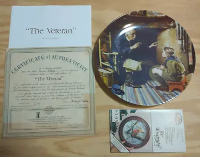 Norman Rockwell Collector Plate The Veteran KNOWLES [Free Shipping] • $14.99