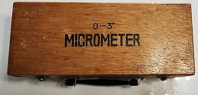 0-3  Micrometer 3 Piece Set Wooden Box • $45