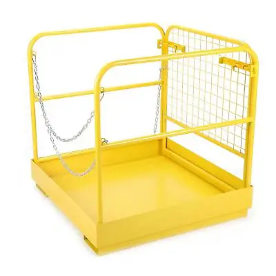 340KG Forklift Access Platform 86*86cm Safety Cage Basket 16*6cm Slots • £187.26