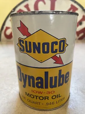$9.99 • Buy Vintage 1 Quart Sunoco Dynalube Motor Oil Can Full
