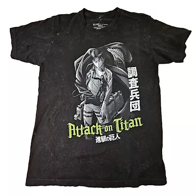 Attack On Titan Anime Manga Adult T-Shirt Medium Black Graphic Print N7a • $9.99