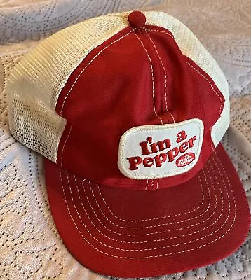 Retro I’m A Pepper Dr Pepper Baseball Cap Hat  Soda Made In USA VTG Rare • $36