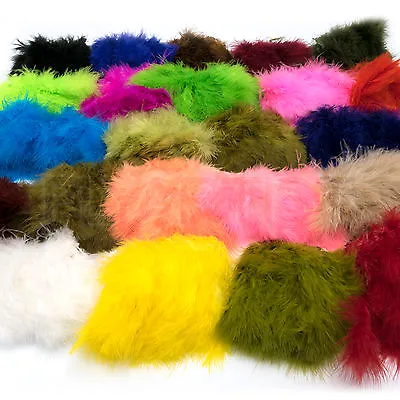 WOOLLY BUGGER MARABOU - Hareline Fly Tying & Jig Feathers - 23 Colors Available! • $5.99