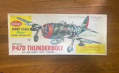 Guillow's Balsa Giant Model Plane P-47d Thunderbolt Us Airforce Wwii Fighter Kit • $36