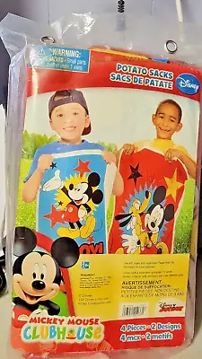 Mickey Mouse Potato Sacks-Party Game Accessory (4 Count)-NEW • $16.99