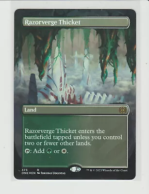 Razorverge Thicket Borderless Foil Rare Magic MtG Card ONE 373 • $2.97