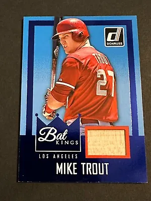 2016 Panini Donruss Mike Trout Bat Kings Bat Card #BK-MT - ANGELS -FREE SHIPPING • $22.49