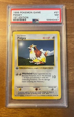 $12.50 • Buy 1999 Pokemon Game Pidgey 1st Edition #57 Psa 7 Near Mint Base Set Shadowless