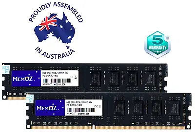 16GB DDR3 Desktop RAM 2x 8GB 1600MHz PC3L 12800U DIMM Memoz 5 Years Warranty • $46